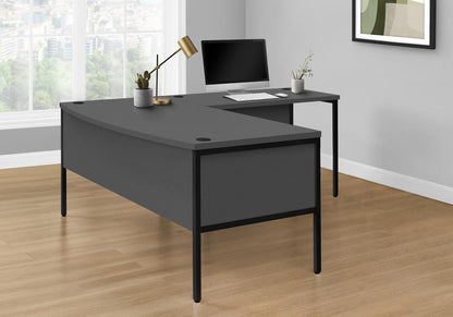 Monarch Specialties - Computer Desk, 48inL, Work, Home Office, Commercial Grade, Grey Laminate, Black Metal, Contemporary, Modern - I-7731 veiw 3