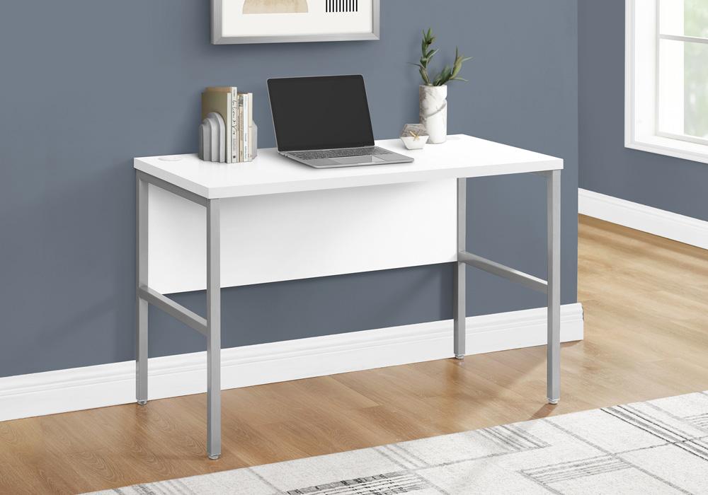 Monarch Specialties - Computer Desk, 48inL, Silver Metal, Contemporary, Modern - I-7726 veiw 2