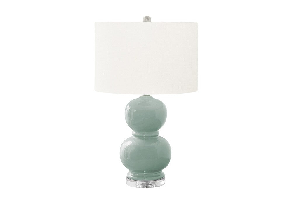 Monarch Specialties - Lighting, 25inH, Blue Ceramic, Ivory / Cream Shade, Contemporary - I-9743 veiw 1