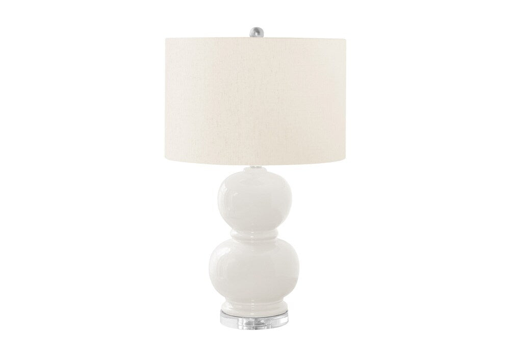 Monarch Specialties - Lighting, 25inH, Cream Ceramic, Ivory / Cream Shade, Contemporary - I-9744 veiw 1
