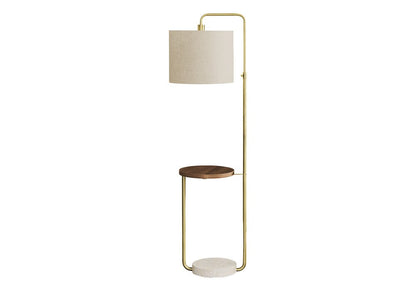 Monarch Specialties - Lighting, 67inH, Floor Lamp, Usb Port Included, Brass Metal, Beige Shade, Contemporary - I-9754 veiw 1
