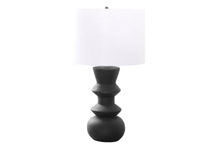 Monarch Specialties - Lighting, 26inH, Black Ceramic, Ivory / Cream Shade, Contemporary - I-9763 veiw 1