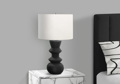 Monarch Specialties - Lighting, 26inH, Black Ceramic, Ivory / Cream Shade, Contemporary - I-9763 veiw 3