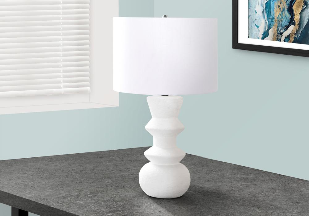 Monarch Specialties - Lighting, 26inH, Cream Ceramic, Ivory / Cream Shade, Contemporary - I-9762 veiw 2