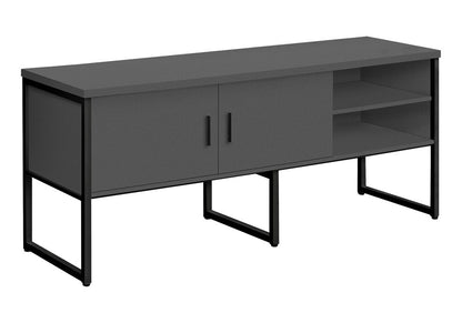 Monarch Specialties - Office Credenza, 72inL, Home Office, Work, Storage Doors, Commercial Grade, Grey Laminate, Black Metal, Contemporary, Modern - I-7732 veiw 1