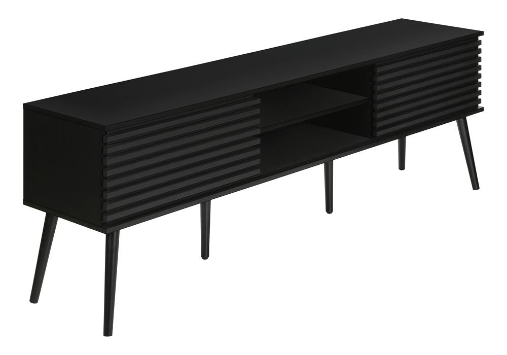 Monarch Specialties - Tv Stand, 72 Inch, Media Entertainment Center, Storage Cabinet, Console, Black Laminate, Contemporary - I-2783 veiw 1