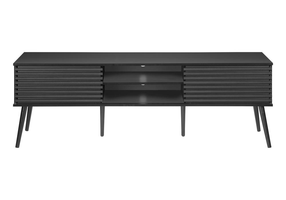 Monarch Specialties - Tv Stand, 72 Inch, Media Entertainment Center, Storage Cabinet, Console, Black Laminate, Contemporary - I-2783 veiw 2