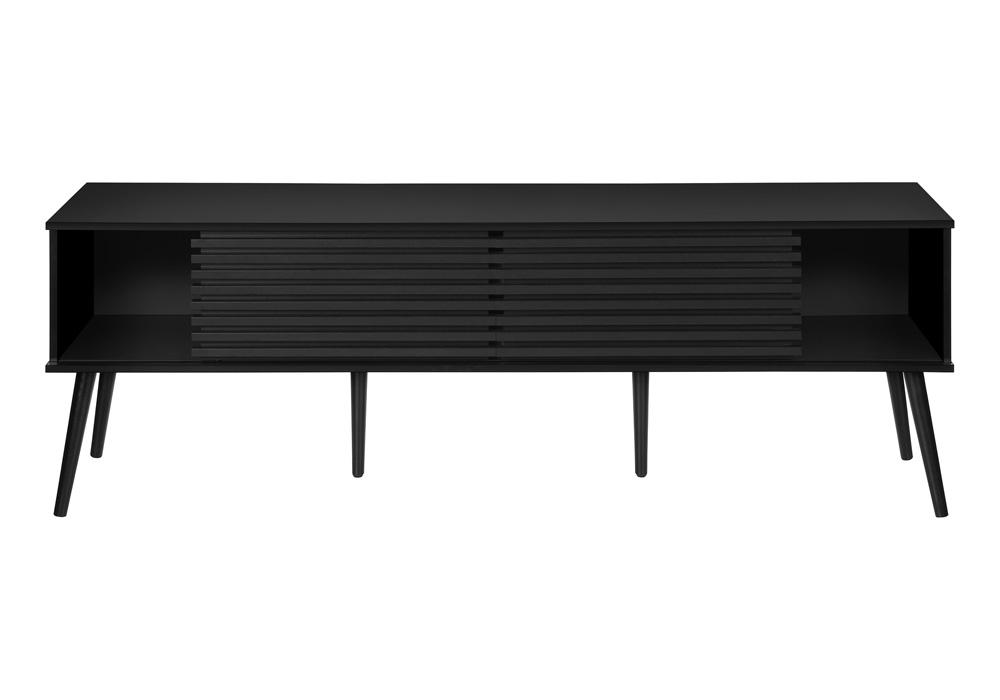 Monarch Specialties - Tv Stand, 72 Inch, Media Entertainment Center, Storage Cabinet, Console, Black Laminate, Contemporary - I-2783 veiw 3