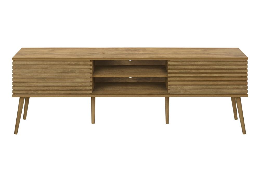 Monarch Specialties - Tv Stand, 72 Inch, Cabinet, Console, Storage Shelves, Walnut Laminate, Contemporary, Modern - I-2784 veiw 2