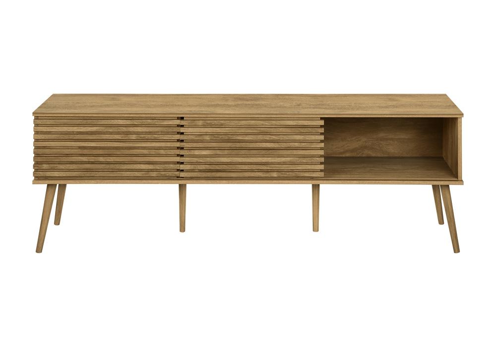 Monarch Specialties - Tv Stand, 72 Inch, Cabinet, Console, Storage Shelves, Walnut Laminate, Contemporary, Modern - I-2784 veiw 5