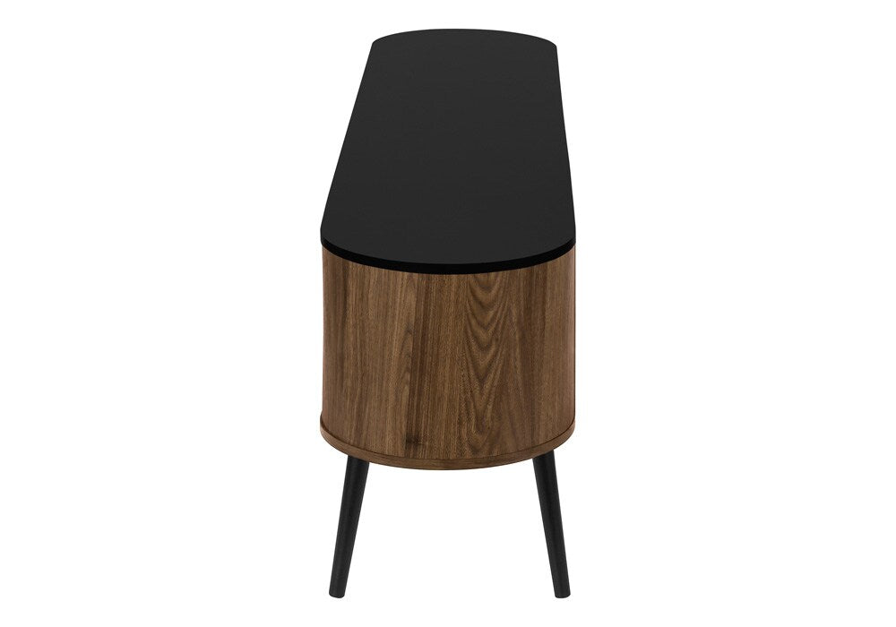 Monarch Specialties - Tv Stand, 72 Inch, Center, Storage Cabinet, Walnut Laminate, Black Laminate, Contemporary, Mid Century - I-2798 veiw 3