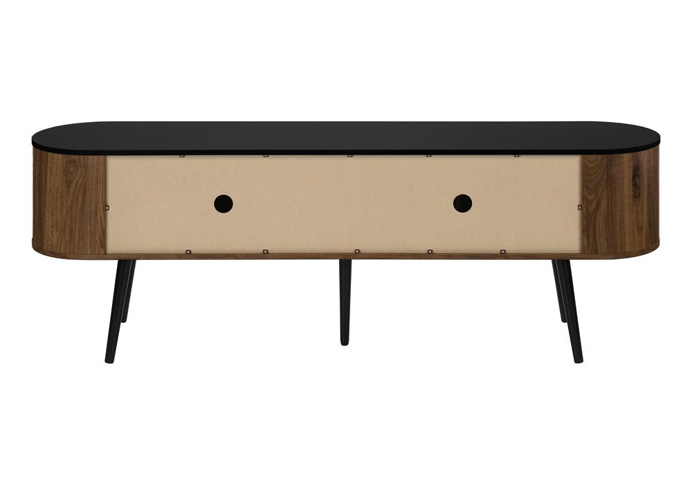 Monarch Specialties - Tv Stand, 72 Inch, Center, Storage Cabinet, Walnut Laminate, Black Laminate, Contemporary, Mid Century - I-2798 veiw 4