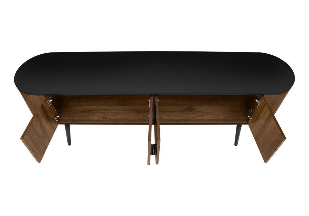 Monarch Specialties - Tv Stand, 72 Inch, Center, Storage Cabinet, Walnut Laminate, Black Laminate, Contemporary, Mid Century - I-2798 veiw 5