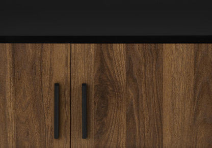 Monarch Specialties - Tv Stand, 72 Inch, Center, Storage Cabinet, Walnut Laminate, Black Laminate, Contemporary, Mid Century - I-2798 veiw 7