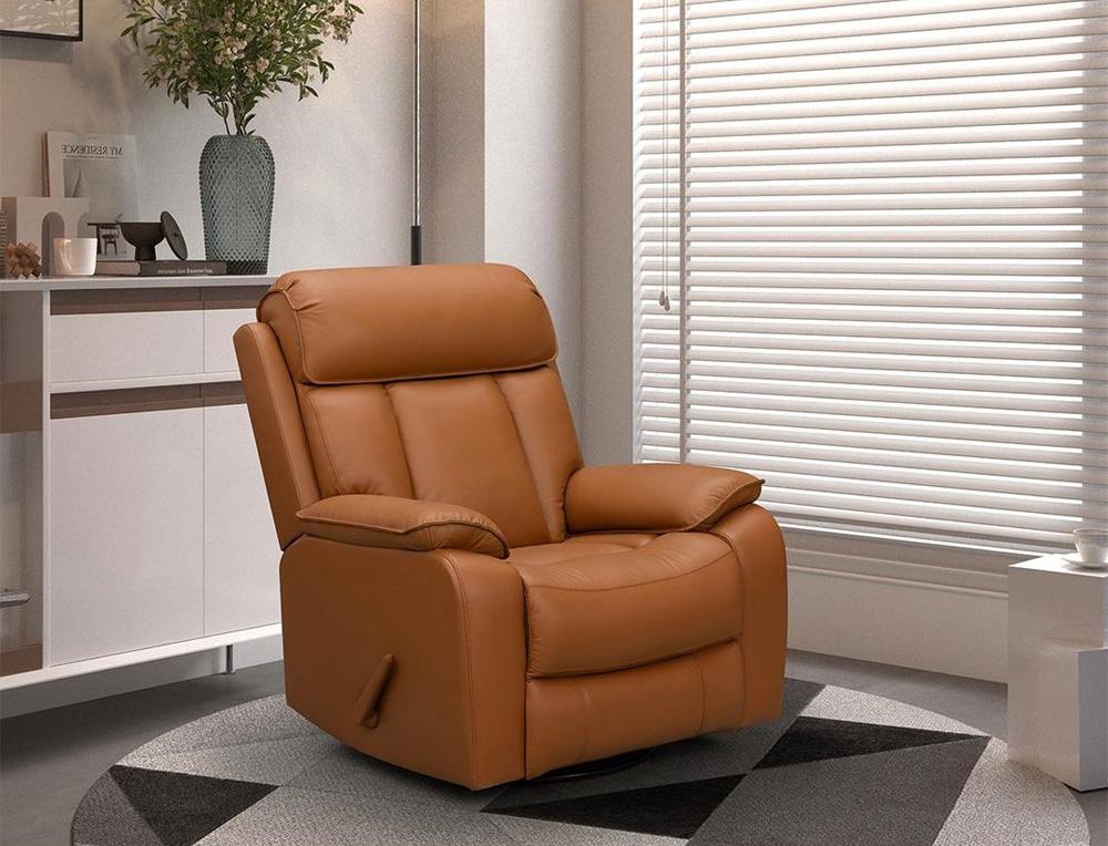 BarcaLounger - Mac Swivel Glider Recliner in Caleigh Sand - 81396374386 veiw 6