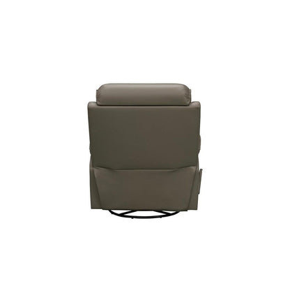 BarcaLounger - Mac Swivel Glider Recliner in Lynn Smokey Gray - 81396373893 veiw 4