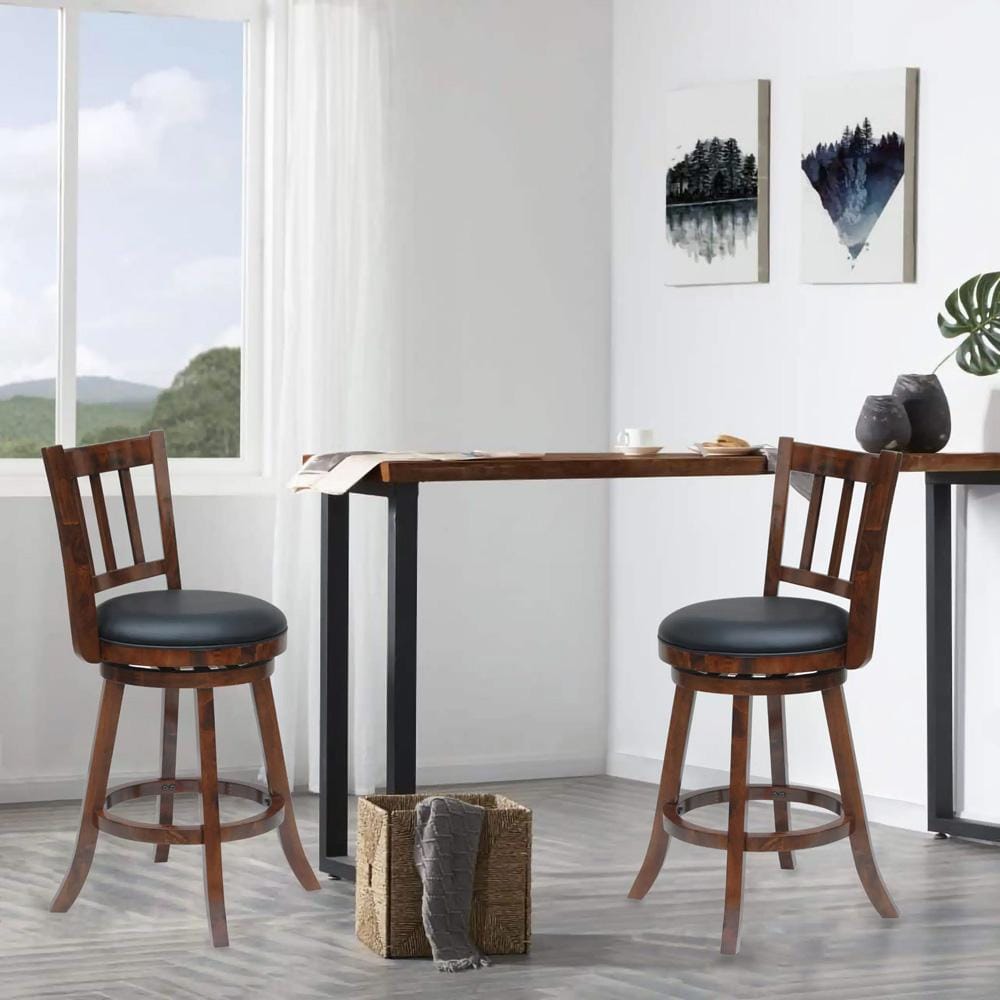 Boraam - Bloomington Swivel Counter Stool - Walnut - 60524_BOR veiw 6
