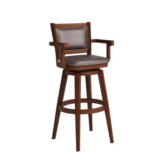 Boraam - Broadmoor Extra Tall Swivel Bar Stool With Arms - Cappuccino - 51834 veiw 1