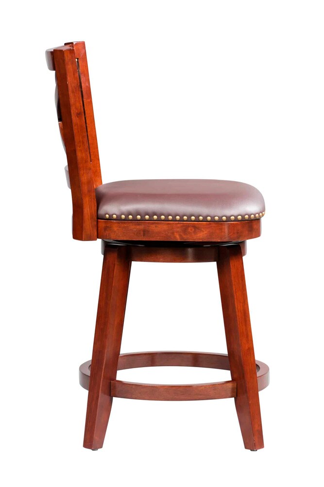 Boraam - Broadmoor Swivel Counter Stool - Cherry - 51924 veiw 3
