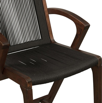 Boraam - Luca Black Rope Bar Stool - Cappuccino Finish - 80129 veiw 6