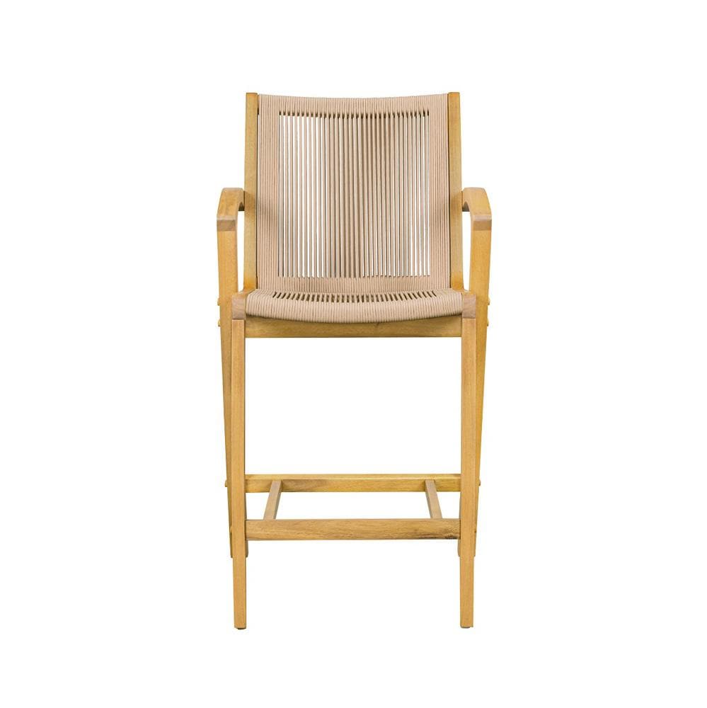 Boraam - Luca Tan Rope Bar Stool - Honeycomb Finish - 80329 veiw 2