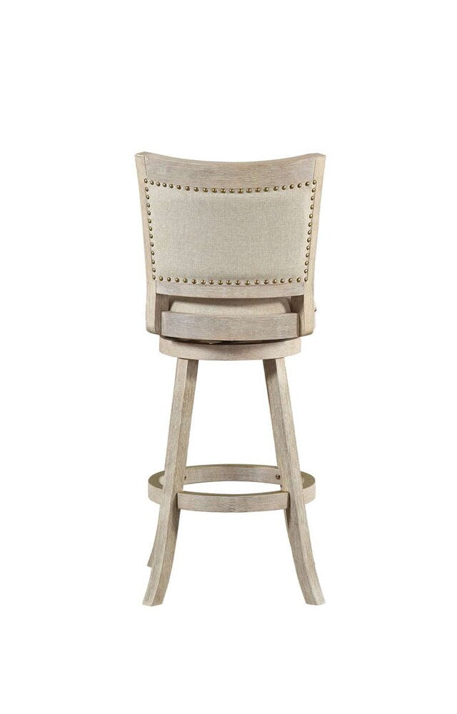 Boraam - Melrose Swivel Bar Stool - Ivory Wire-Brush - 76229 veiw 3
