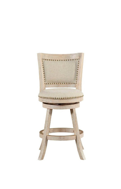 Boraam - Melrose Swivel Counter Stool - Ivory Wire-Brush - 76224 veiw 2