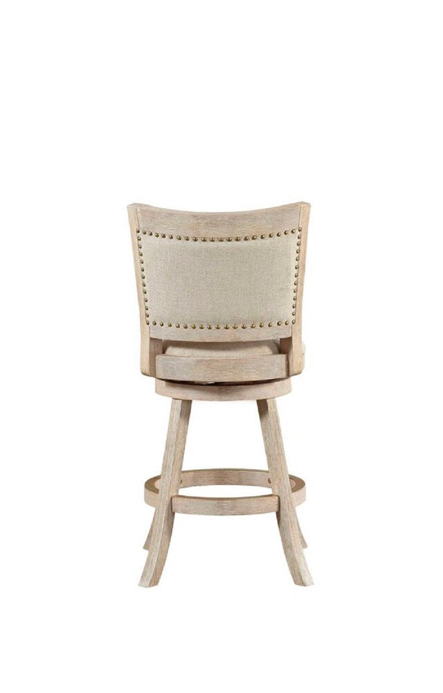 Boraam - Melrose Swivel Counter Stool - Ivory Wire-Brush - 76224 veiw 4
