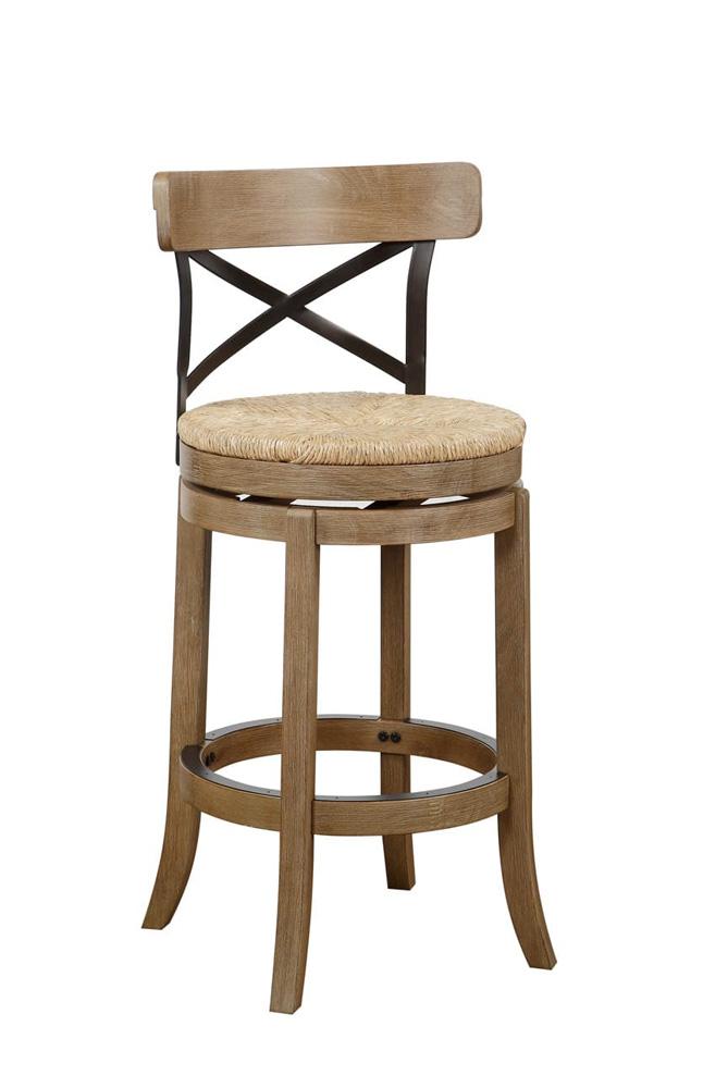 Boraam - Myrtle Swivel Bar Stool - Wheat Wire-Brush - 76929 veiw 1