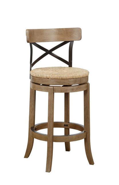 Boraam - Myrtle Swivel Bar Stool - Wheat Wire-Brush - 76929 veiw 1