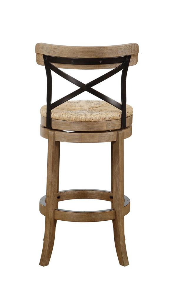 Boraam - Myrtle Swivel Bar Stool - Wheat Wire-Brush - 76929 veiw 3