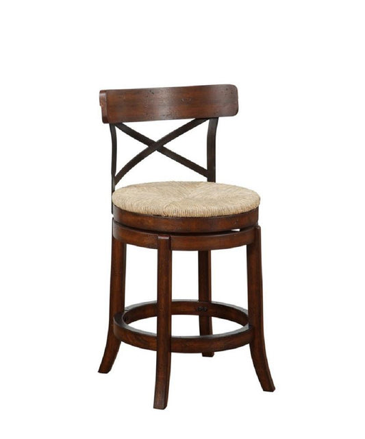 Boraam - Myrtle Swivel Counter Stool - Mahogany - 76824 veiw 1