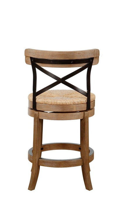 Boraam - Myrtle Swivel Counter Stool - Wheat Wire-Brush - 76924 veiw 3