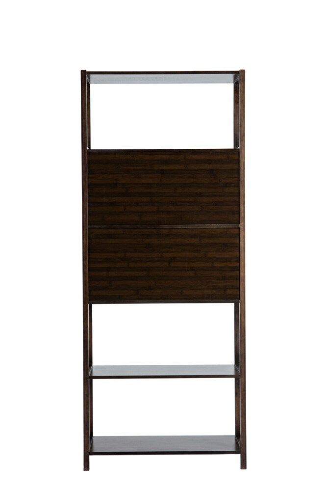 Boraam - Selma Bamboo Bookcase - Left Facing Spindle Cabinet, Cappuccino - 50656_BOR veiw 3