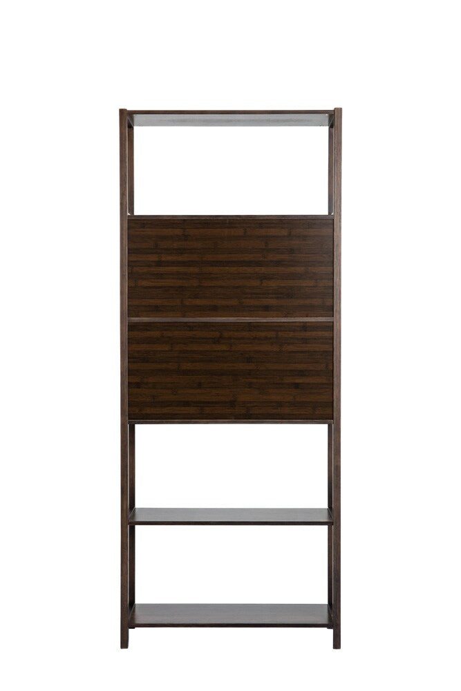 Boraam - Selma Bamboo Bookcase - Right Facing Spindle Cabinet, Cappuccino - 50657_BOR veiw 3