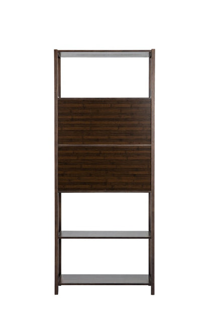 Boraam - Selma Bamboo Bookcase - Right Facing Spindle Cabinet, Cappuccino - 50657_BOR veiw 3