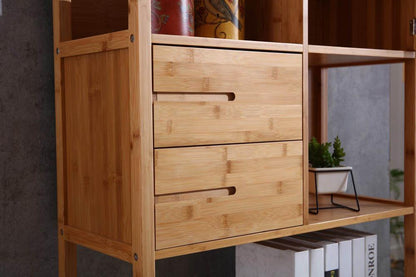 Boraam - Selma Bamboo Bookcase - Right Facing Spindle Cabinet, Natural - 50655_BOR veiw 3