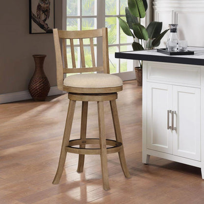 Boraam - Sheldon Swivel Bar Stool - Ivory - 76329 veiw 4