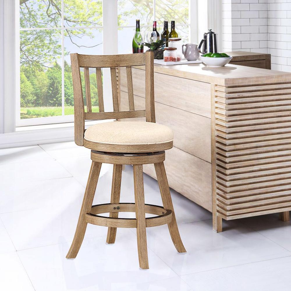 Boraam - Sheldon Swivel Counter Stool - Ivory - 76324 veiw 4