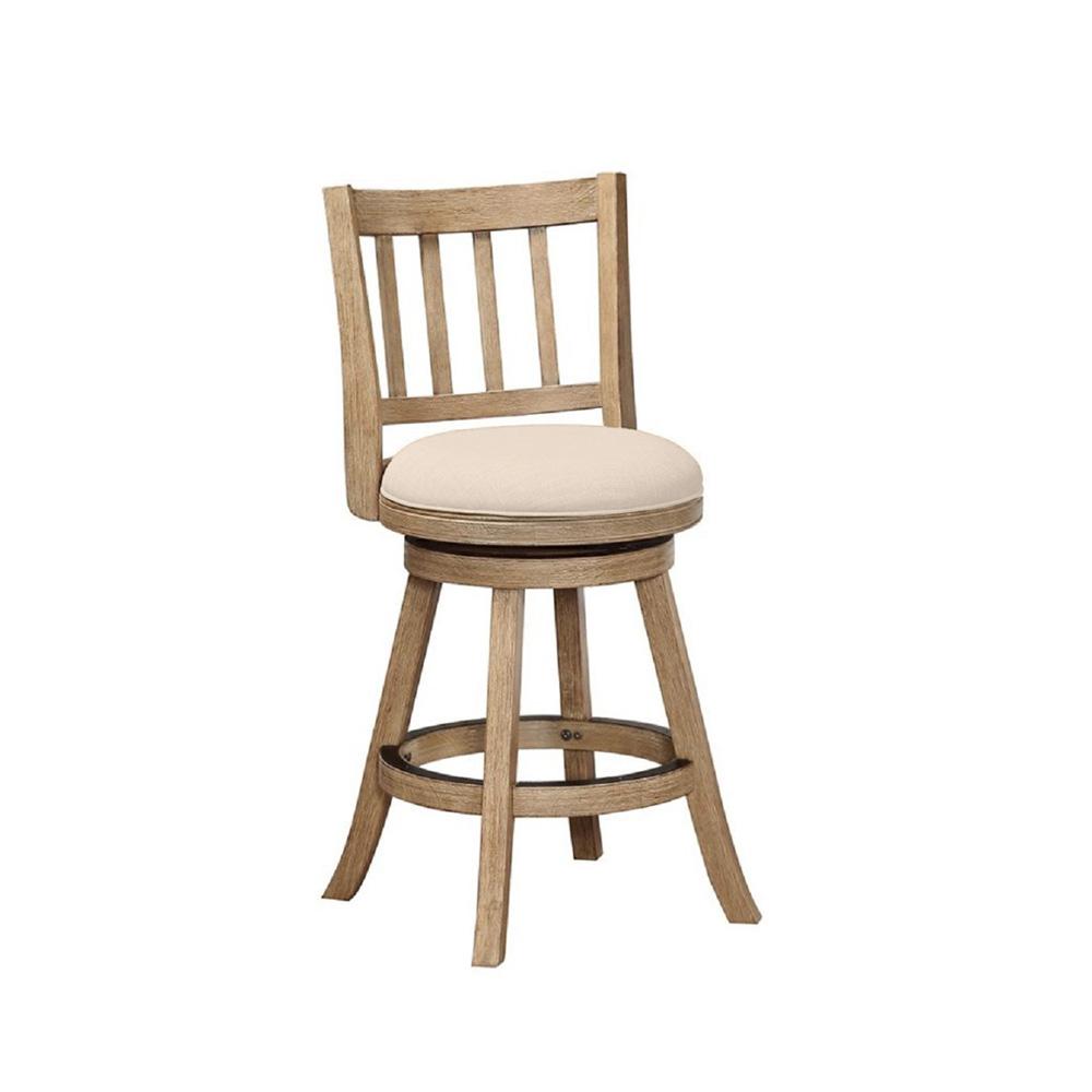 Boraam - Sheldon Swivel Counter Stool - Oatmeal - 76424 veiw 1
