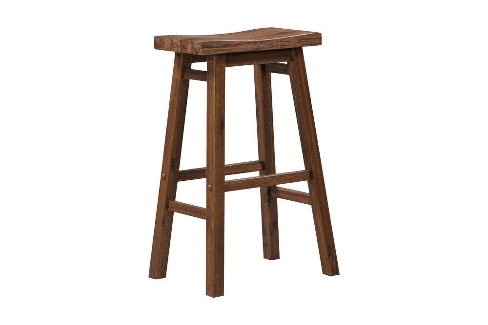 Boraam - Sonoma Backless Saddle Bar Stool - Chestnut Wire-Brush - 75129 veiw 1