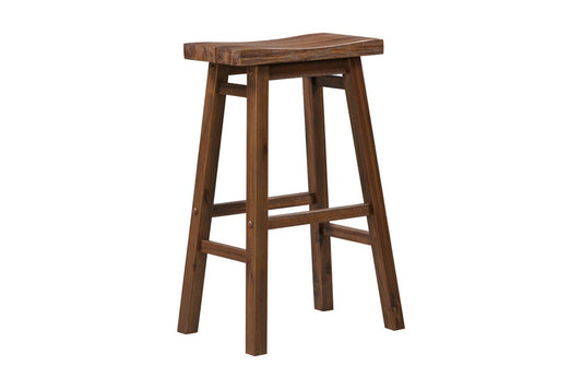 Boraam - Sonoma Backless Saddle Bar Stool - Chestnut Wire-Brush - 75129 veiw 1