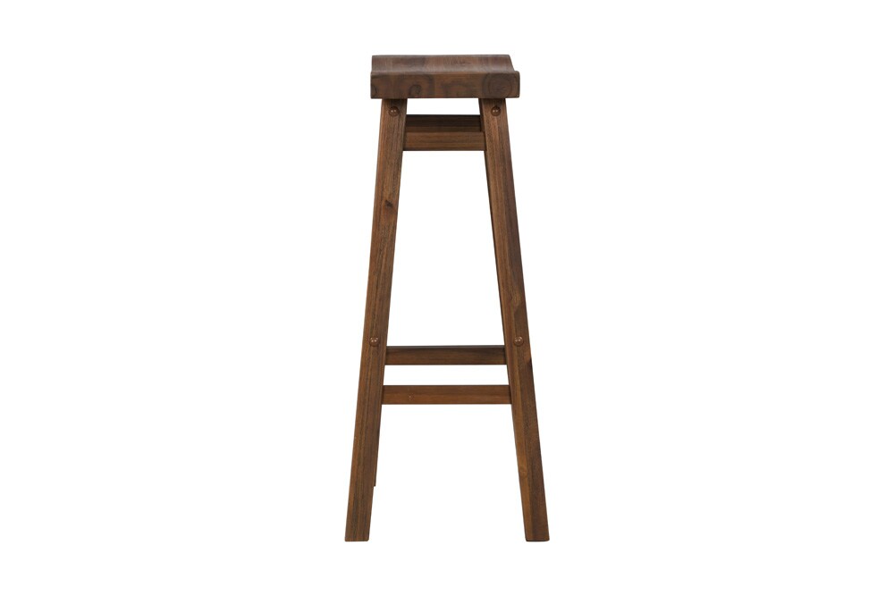 Boraam - Sonoma Backless Saddle Bar Stool - Chestnut Wire-Brush - 75129 veiw 4