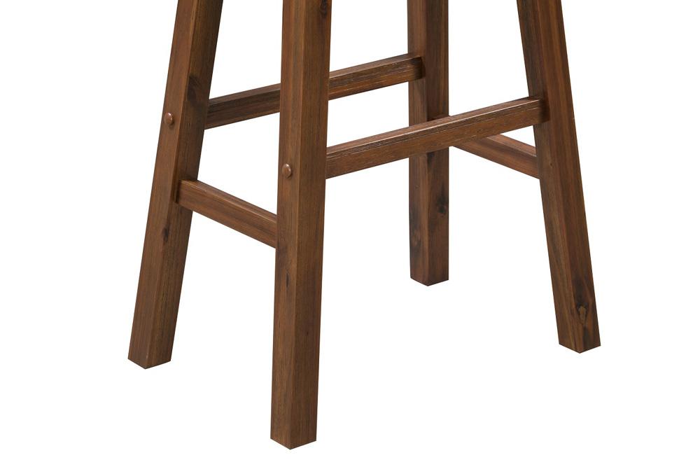 Boraam - Sonoma Backless Saddle Bar Stool - Chestnut Wire-Brush - 75129 veiw 6