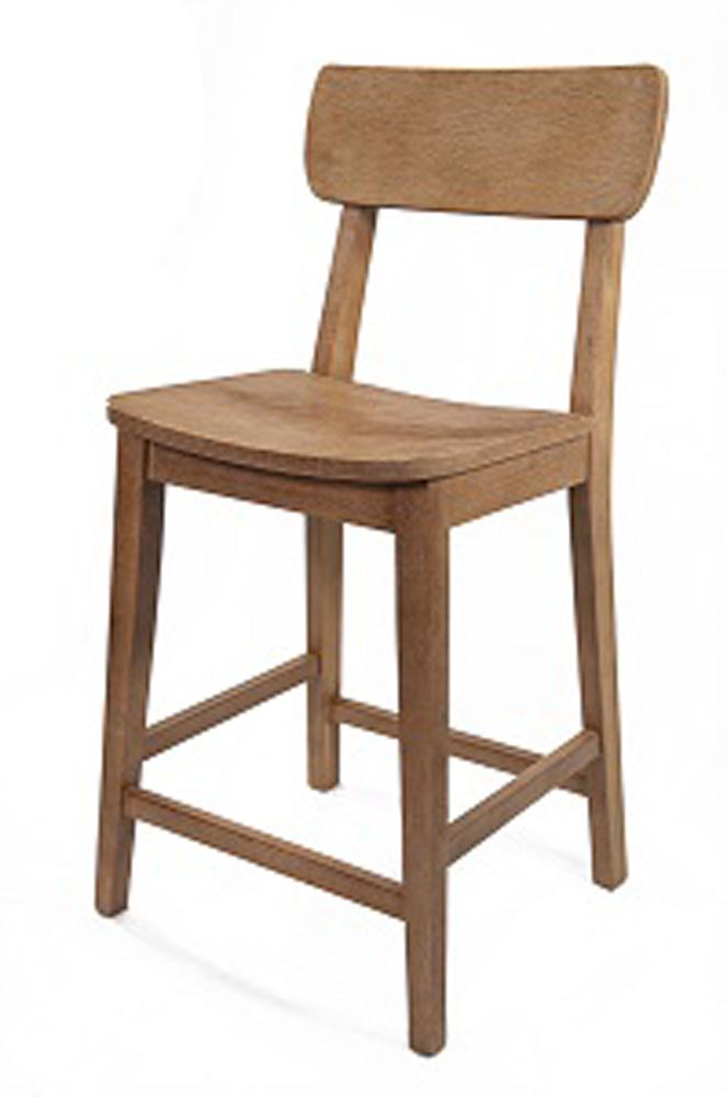 Boraam - Torino Wood Counter Stool - Barnwood Wire-Brush - 76724 veiw 5