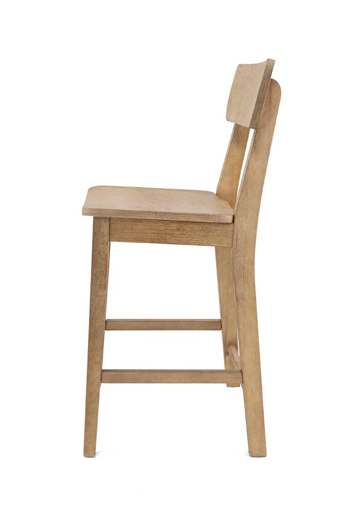 Boraam - Torino Wood Counter Stool - Barnwood Wire-Brush - 76724 veiw 7