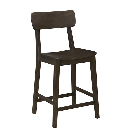 Boraam - Torino Wood Counter Stool - Carbonite Finish - 86724 veiw 1