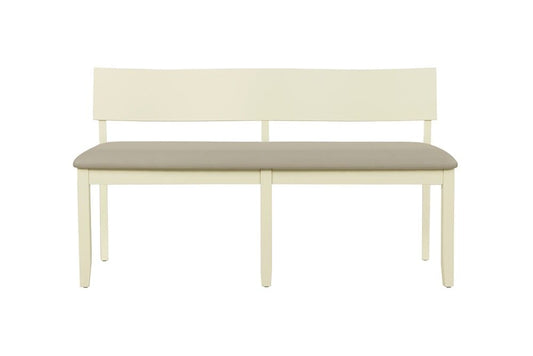 Boraam - Capella Beige Faux Leather Dining Height Bench - Buttermilk - 72018 veiw 2