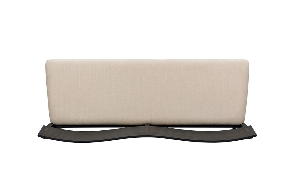 Boraam - Capella Cream Fabric Dining Height Bench - Matte Black Finish - 71018 veiw 4