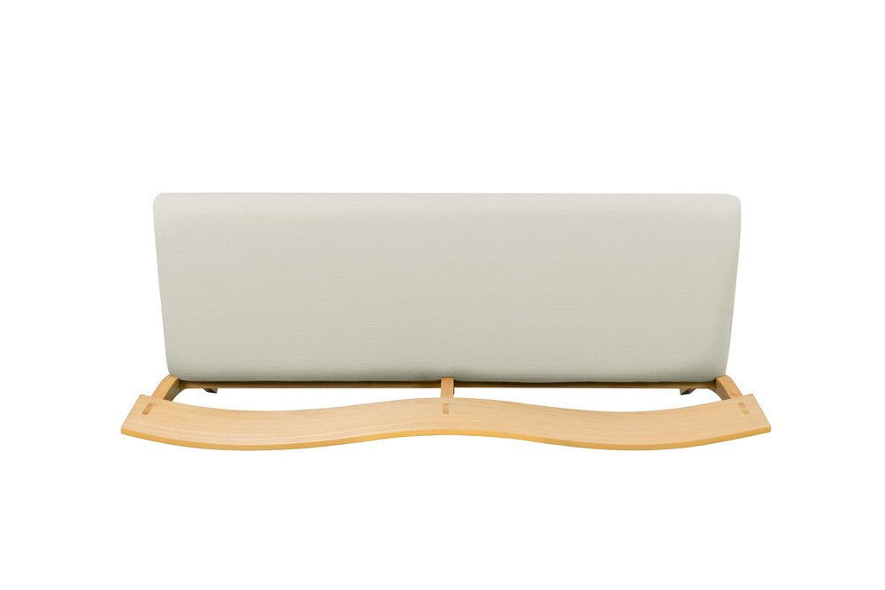 Boraam - Capella Cream Fabric Dining Height Bench - Natural Finish - 70018 veiw 4